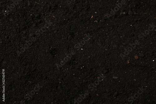 Fertile soil texture background. Agriculture and gardening