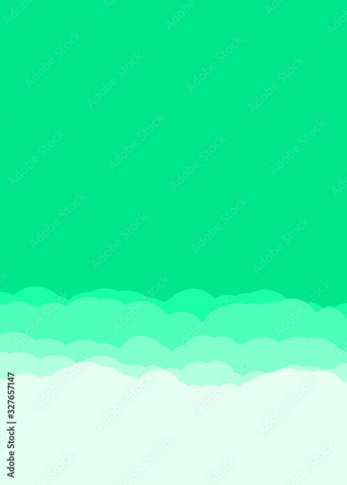 Abstract Color Clouds Sky Generative Art background illustration