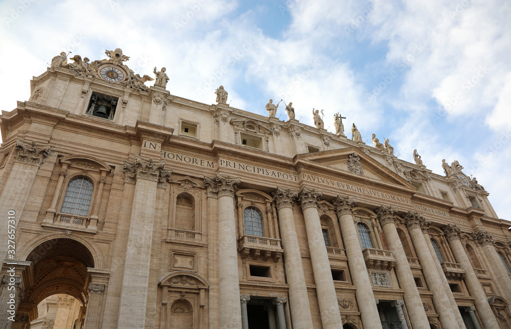 facade of Saint Peters Basilica in Vatican City
