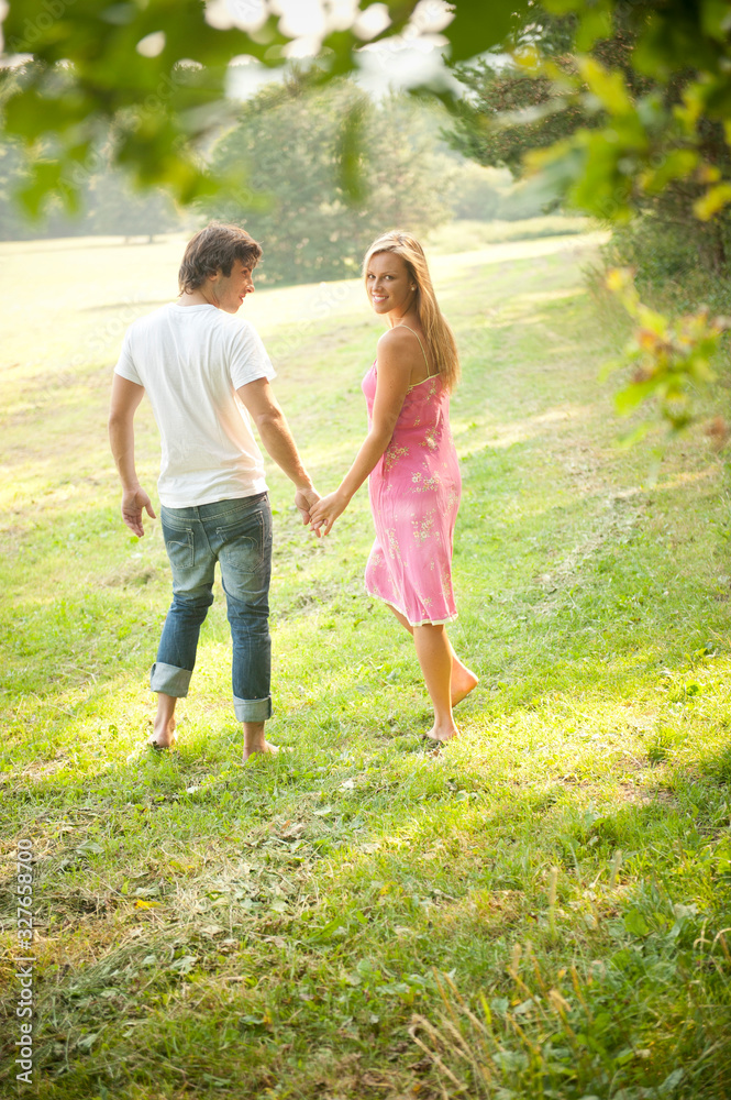 Happy young couple in love enjoying a summer day Happy young couple in love enjoying a summer day