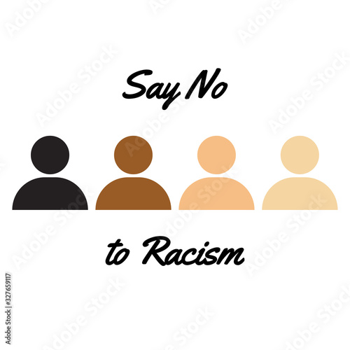 no racism people icon flat vector