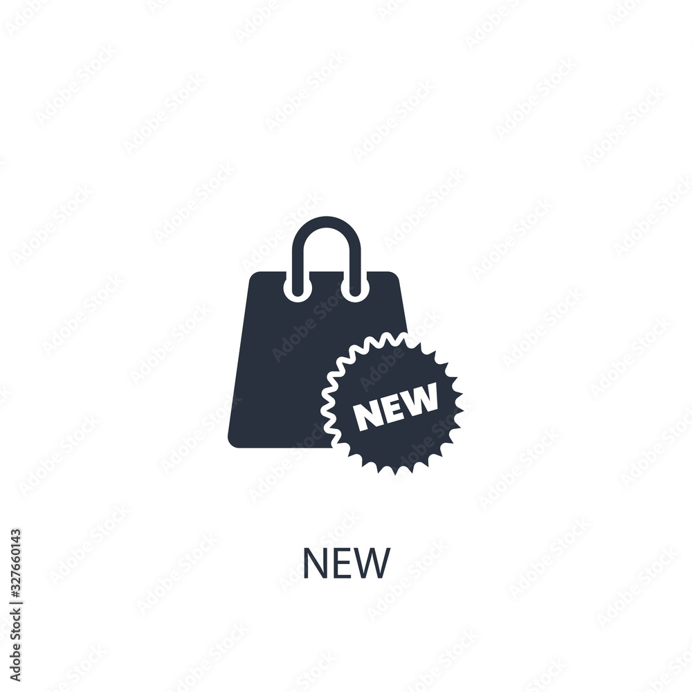 New icon. Simple shopping element illustration. New icon. Simple shopping element illustration.