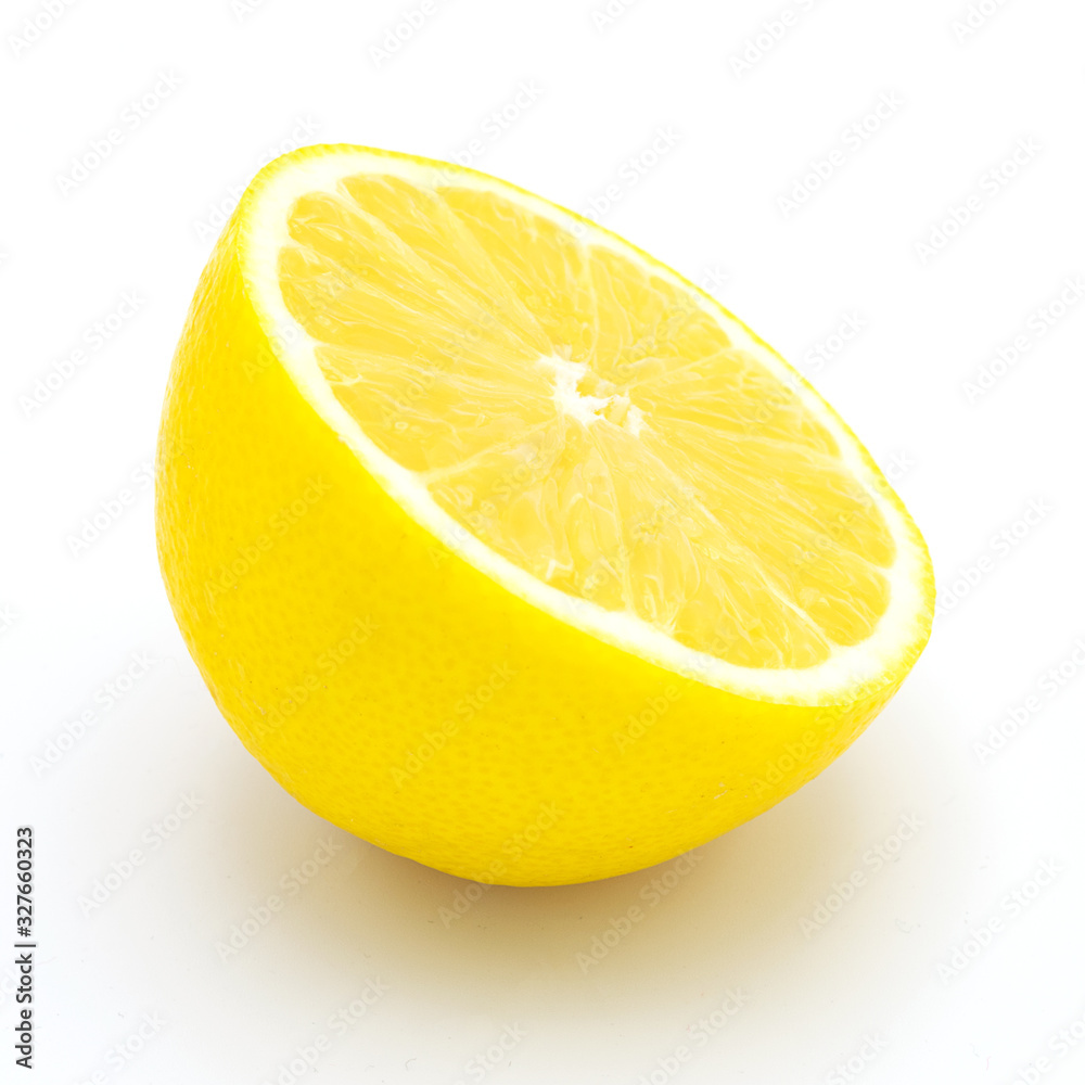 Half a lemon isolated on a white background Half a lemon isolated on a white background
