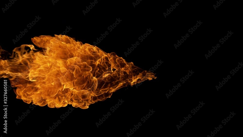 Flame thrower in super slow motion. Shot on Phantom Flex 4K camera.