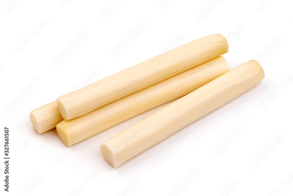 String cheese, isolated on white background String cheese, isolated on white background