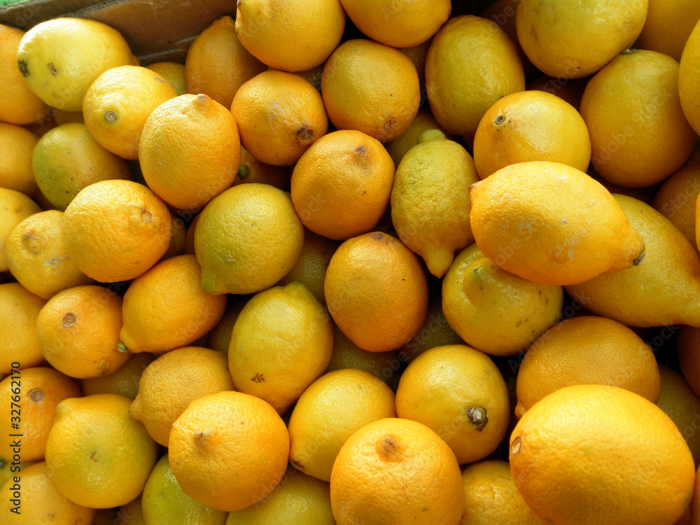 Pile of Organic Lemons