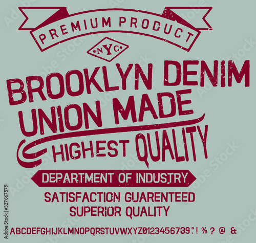Mountain illustration, outdoor adventure . Vector graphic for t shirt and other uses.Handmade Vintage Font for labels