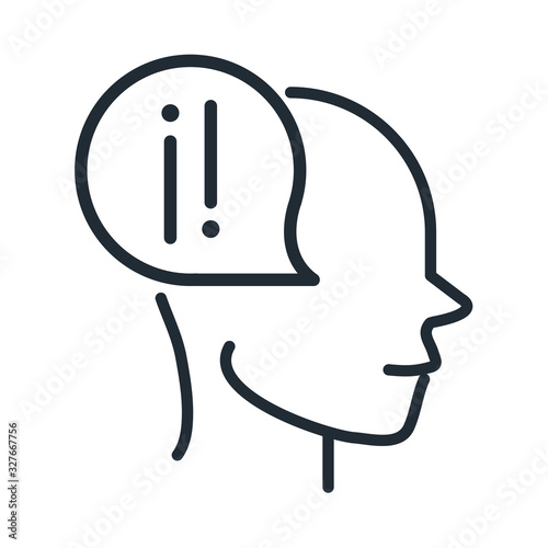 alzheimers disease neurological brain anxiety line style icon