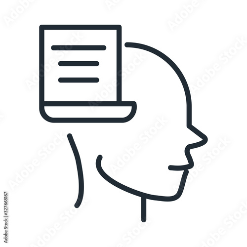 alzheimers disease neurological brain difficulty planning line style icon