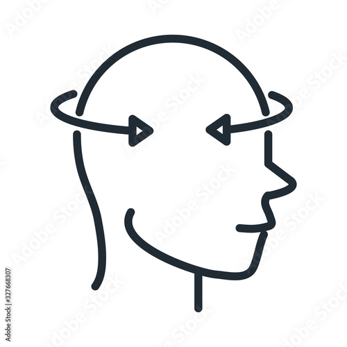 alzheimers disease neurological brain incoordination line style icon