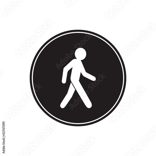 A person walking or walk sign flat vector icon for apps and websites