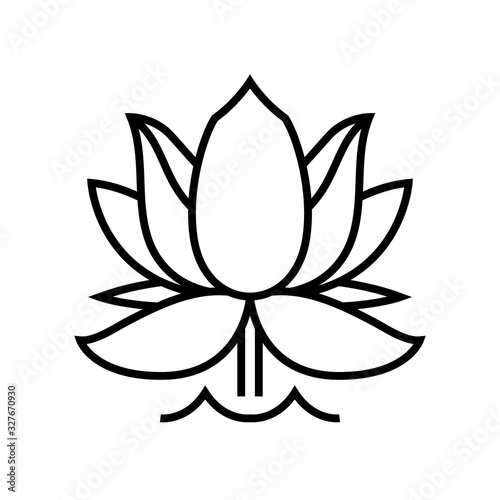 Spring blossom line icon, concept sign, outline vector illustration, linear symbol.