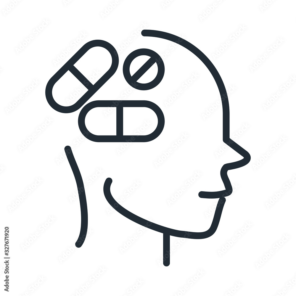 alzheimers disease neurological brain medicine science line style icon alzheimers disease neurological brain medicine science line style icon