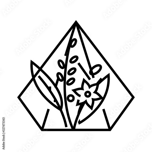 Supporting plants line icon, concept sign, outline vector illustration, linear symbol.