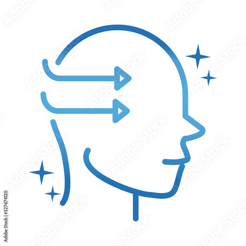 alzheimers disease neurological brain dysfunction gradient line icon