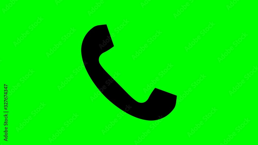 Animation of phone call icon. Phone ring sign on green background. 4K video Animation of phone call icon. Phone ring sign on green background. 4K video