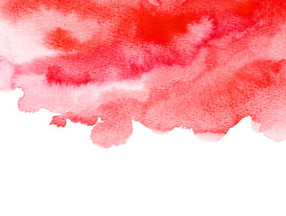 Abstract red watercolor art hand paint background. Watercolor background.