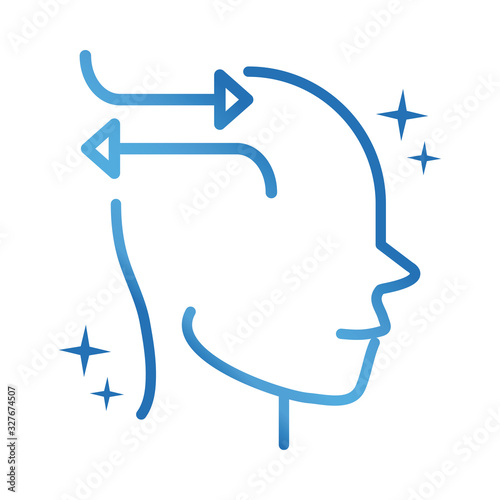 alzheimers disease neurological brain confused gradient line icon