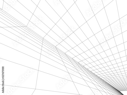 abstract modern architecture, 3d structure 
