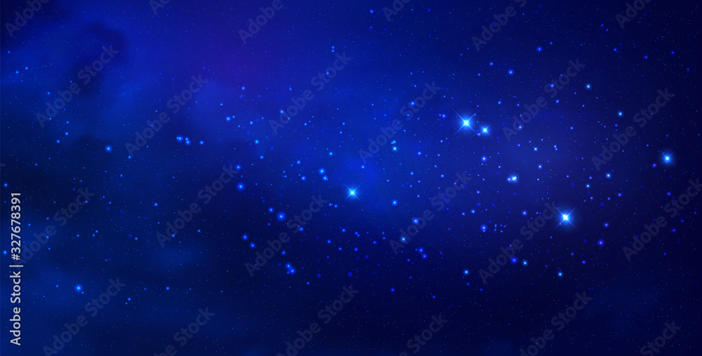 Obraz premium Vector cosmic illustration. Colorful space background with stars