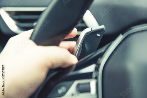 Gear down leverage in sequence gearbox in modern car. © Daniel Krasoń