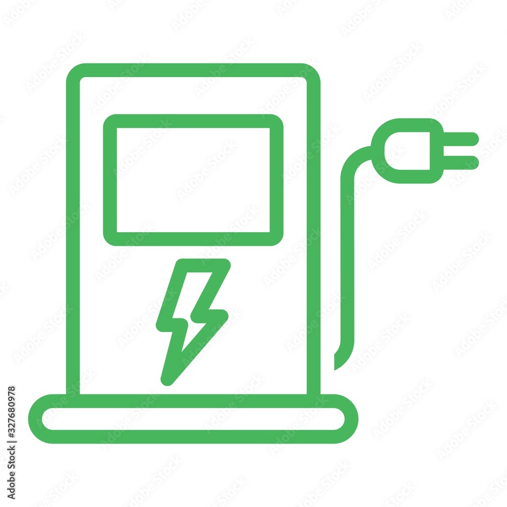 Electric charging station for cars. Green concept. Electric charging station for cars. Green concept.