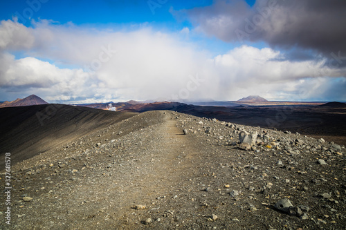 Hverfjall tuff ring volcano in northern Iceland