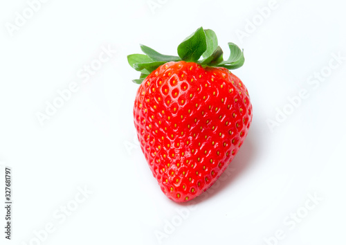 Sweet strawberry on white background.