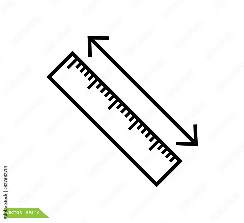 Measure icon vector logo design template