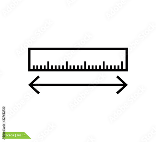 Measure icon vector logo design template