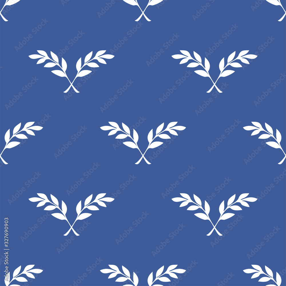 Seamless pattern with crossed twigs with leaves. Seamless pattern with crossed twigs with leaves.
