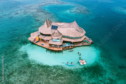 Casa en el Agua, house on water in San Bernardo Islands, on Colombia's Caribbean Coast