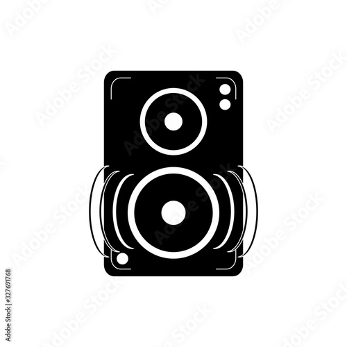 speaker amplifier noise melody sound music silhouette style icon