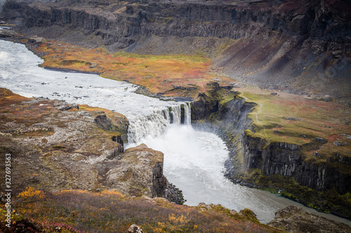 Hafragilsfoss  waterfall in Iceland