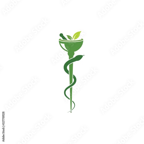 medical snake vector icon illustration