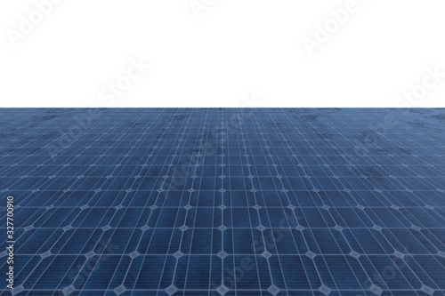 3d rendering illustration of blue silicon photovoltaic electric  power solar panel  alternative clean green energy and renewable concept