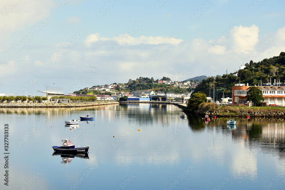 Fishing boats in Viveiro, Lugo, Galicia. Spain. Europe. October 06, 2019