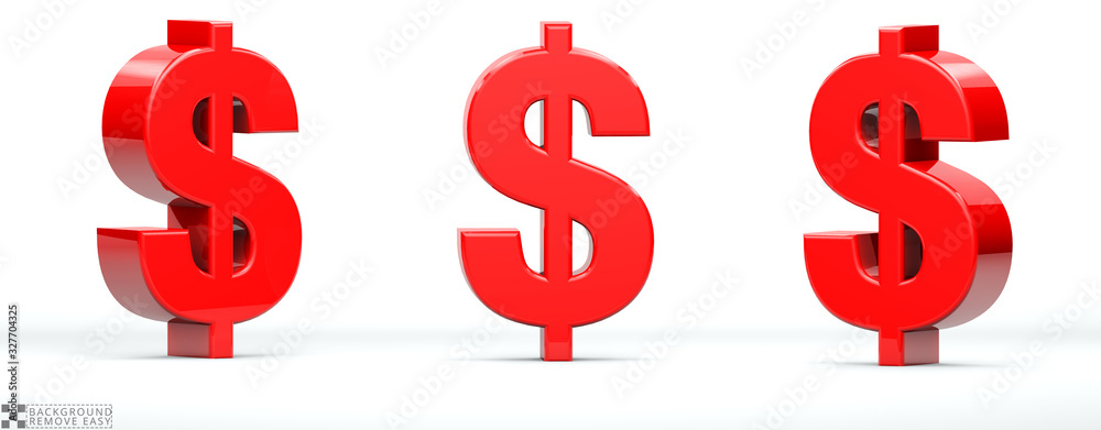 Letter of red color in 3 positions. 3d Render illustration at different angles: Front, right side, left side. White background, isolated. Letter of red color in 3 positions. 3d Render illustration at different angles: Front, right side, left side. White background, isolated.