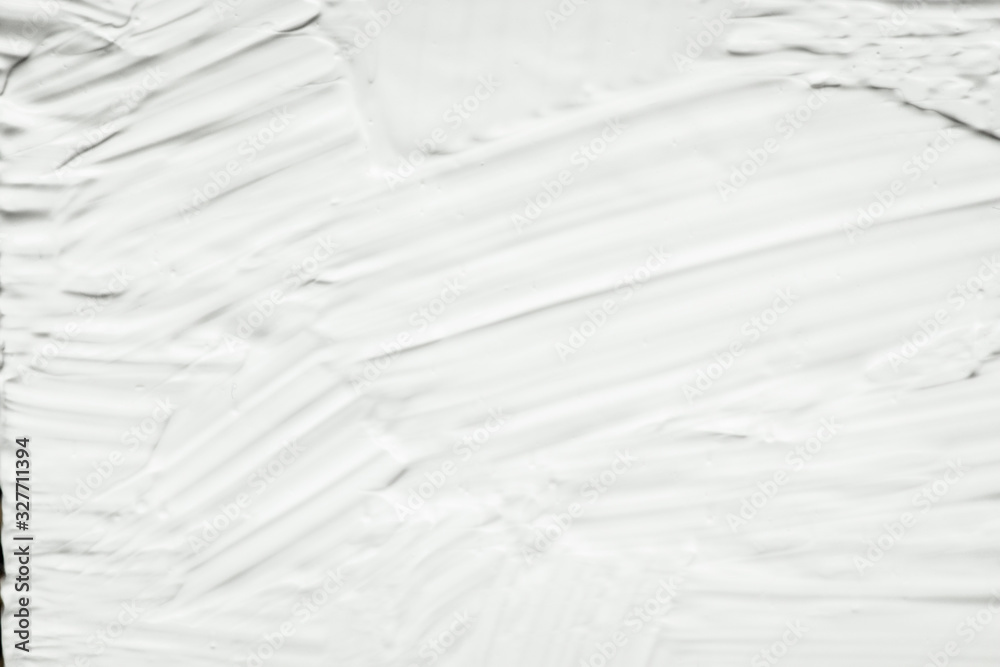 White texture background, Abstract brush stroke pattern textured acrylic white painting, White wall