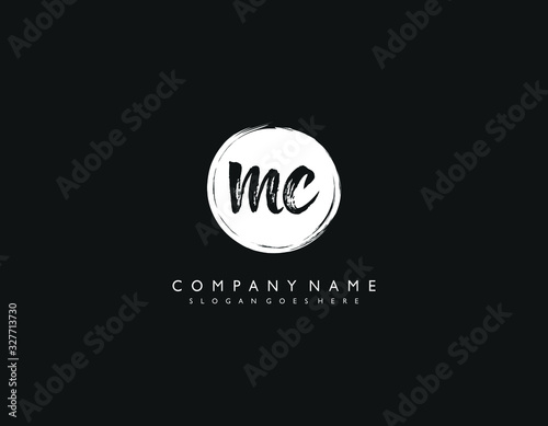 MC initial letter elegant handwriting logo collection