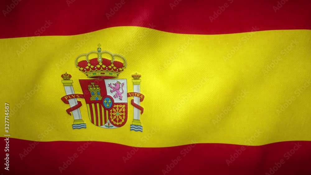 flag of spain waving in the wind