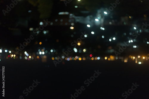 colorful night light in the city  image blur nightlife background