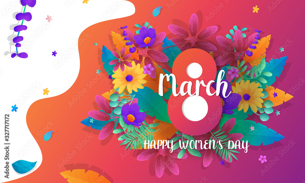 Happy women's day background vector