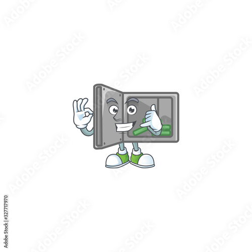 Call me funny security box open mascot picture style © kongvector