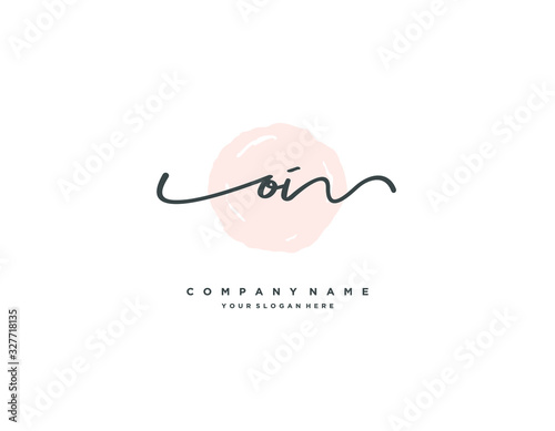 OI initial letter elegant handwriting logo collection