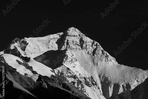 Mount Everest in Black and White