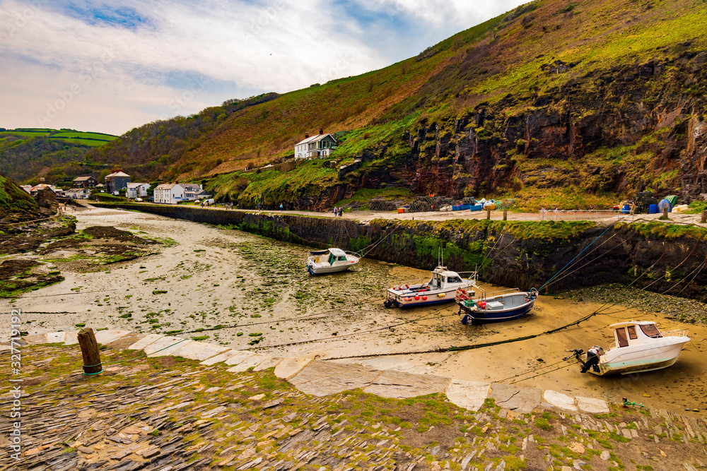 Boscastle fishing village in Cornwall. England Boscastle fishing village in Cornwall. England