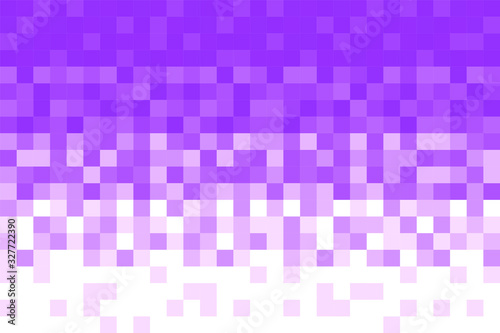 Fading pixel pattern background.Purple and white pixel background. Vector illustration.