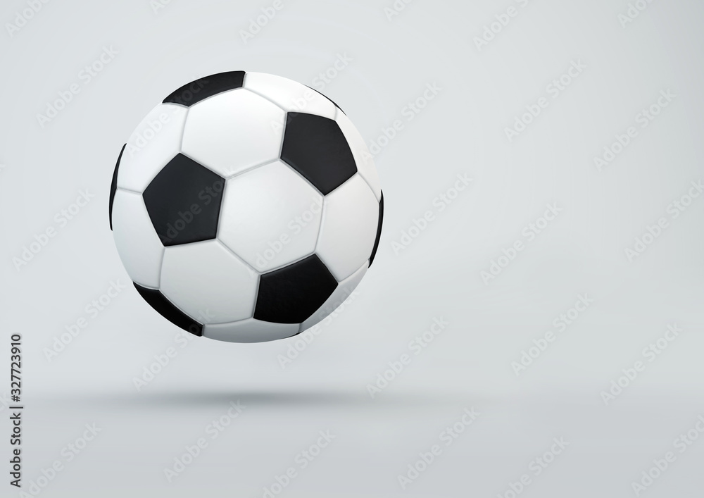 Naklejka premium Soccer ball on white background.