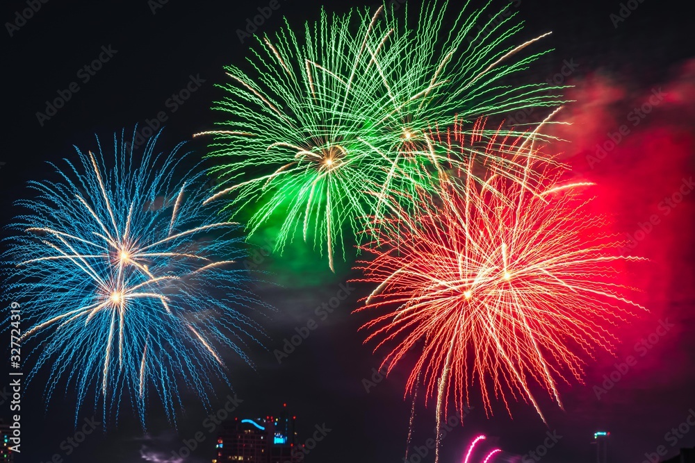 National Firework Festival at pattaya city on 30 Nov 2019 ; Pattaya Chonburi Thailand